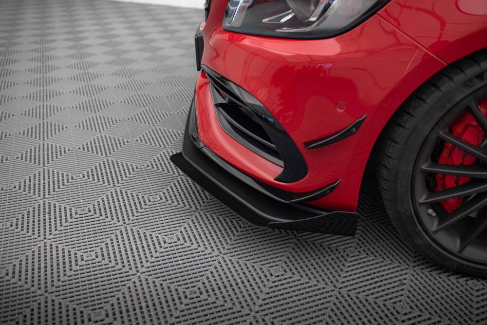 Front Lippe / Front Splitter / Frontansatz Street Pro mit Flaps für Mercedes-Benz A45 AMG Aero W176 von Maxton Design