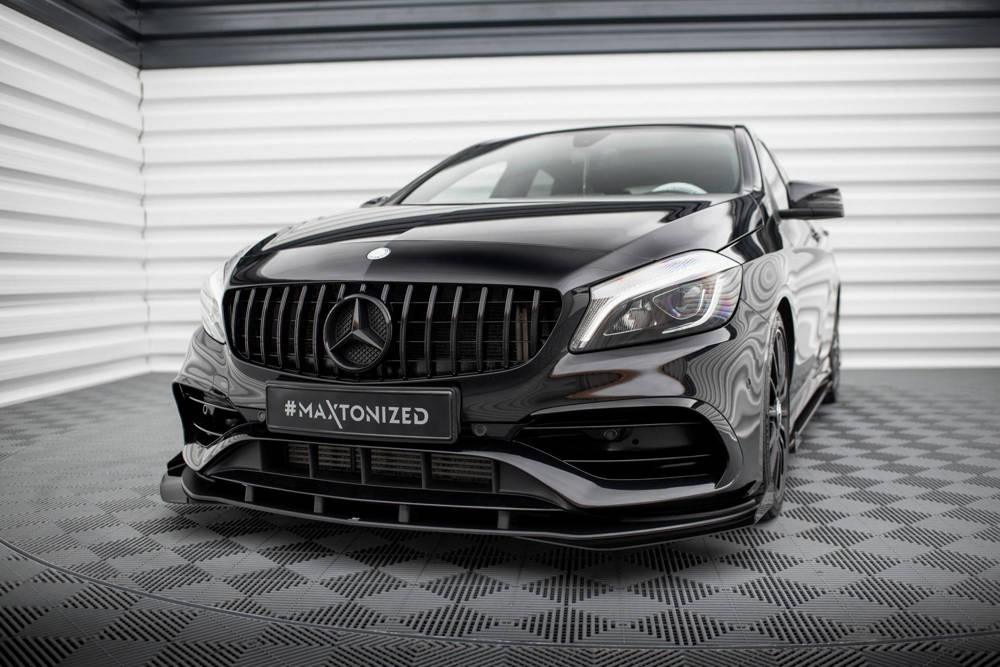 Front Lippe / Front Splitter / Frontansatz V.2 für Mercedes A-Klasse W176 von Maxton Design