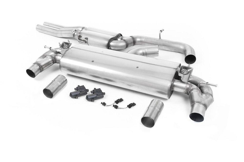Milltek Sportabgasanlage für Audi TTRS 8S MK3 400 PS ohne OPF Sport Edelstahl Auspuffanlage mit 2x ovalen 170x107mm Endrohrblenden
