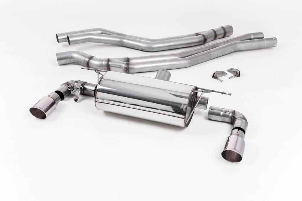 Milltek Sportabgasanlage für BMW 1er M140i F20 / F21 ohne OPF Sport Edelstahl Auspuffanlage mit 2x90mm Endrohrblenden