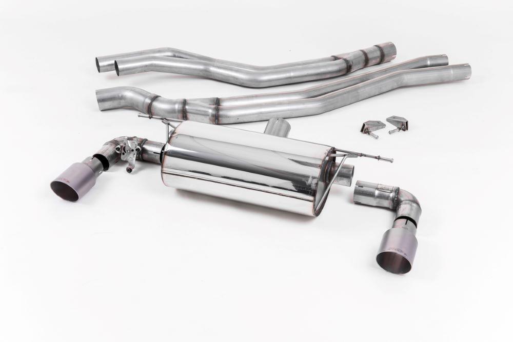 Milltek Sportabgasanlage für BMW 1er M140i F20 / F21 ohne OPF Sport Edelstahl Auspuffanlage mit 2x90mm Endrohrblenden