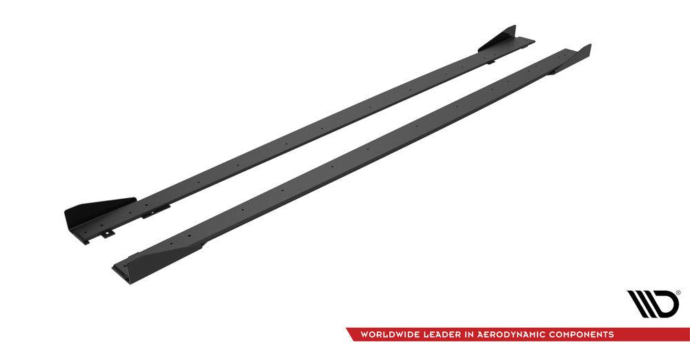 Seitenschweller Erweiterung Street Pro + Flaps für Mercedes AMG C63 Limousine / Kombi W205 Facelift von Maxton Design
