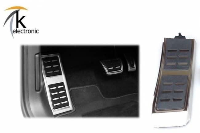 Skoda Karoq NU7 Pedalkappen Edelstahl/Alu Optik mit Fußstütze Automatik