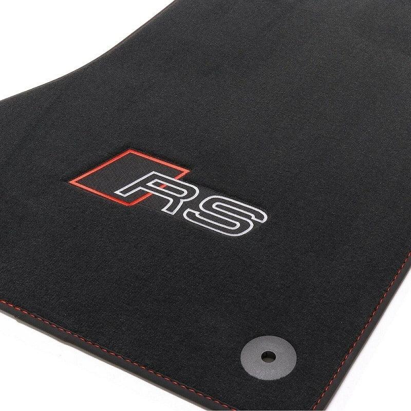 Original Audi RS5 (B9) Premium Textil Fußmatten vorne mit RS Logo