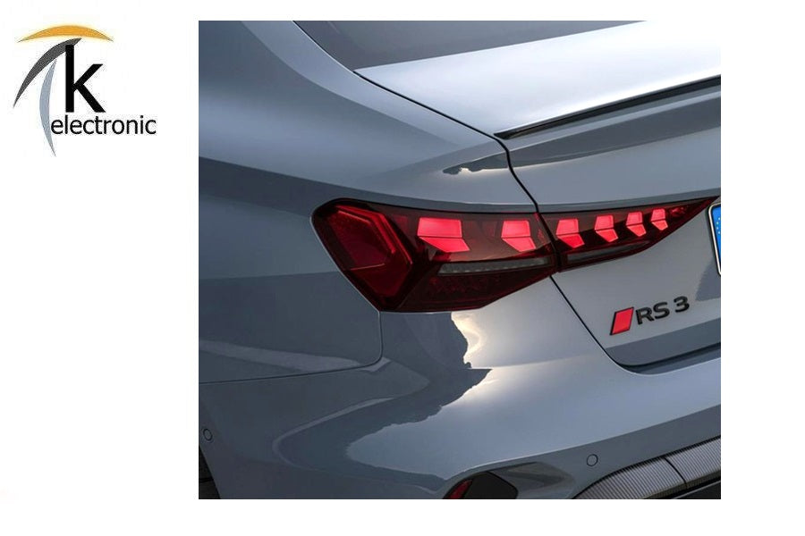AUDI RS3 8Y Emblem | Zeichen schwarz glänzend rote Raute hinten für Heckklappe Facelift - neues Design