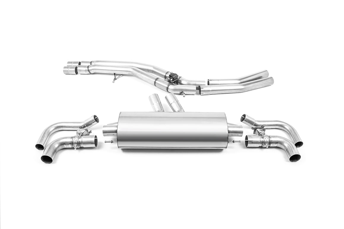 Milltek Sportabgasanlage für Audi RSQ8 4.0 V8 Bi-Turbo OPF ECE Sport Edelstahl-Auspuffanlage für originale Endrohrblenden