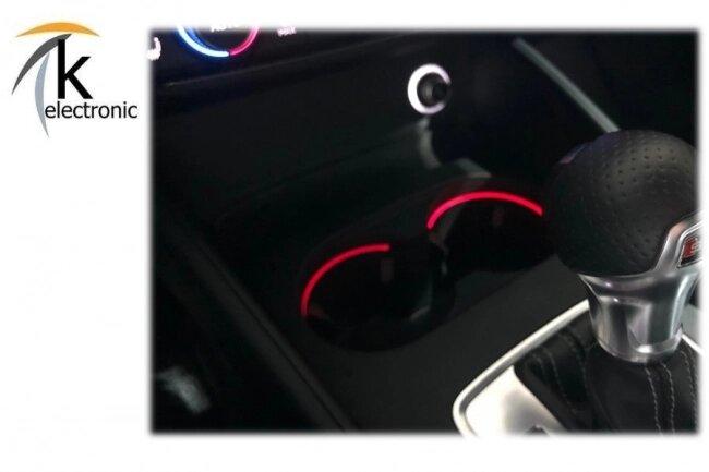 Audi A3 8V Cupholder ROT beleuchtet Adapter Umrüstpaket