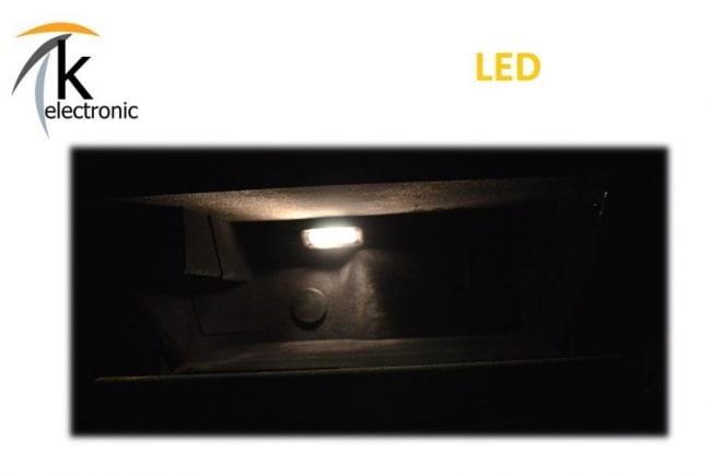 Audi A5 F5 B9 Handschuhfachbeleuchtung Halogen auf LED Nachrüstpaket