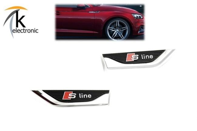 Audi A5 F5 B9 S line Embleme Schilder Kotflügel Türe Nachrüstpaket