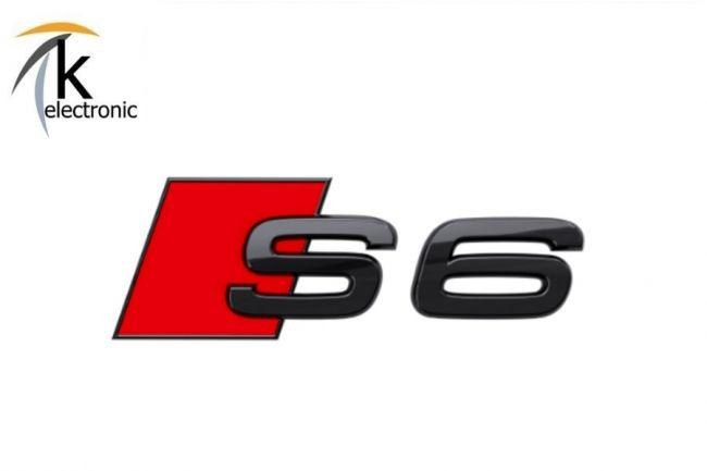 AUDI S6 C7 Schriftzug schwarz rote Raute hinten
