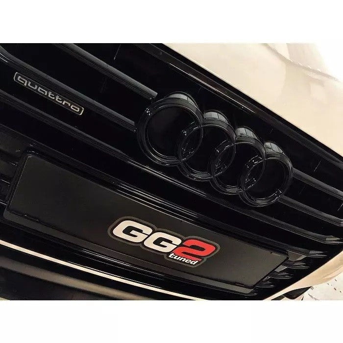 Audi rings black at the front for Audi e-tron