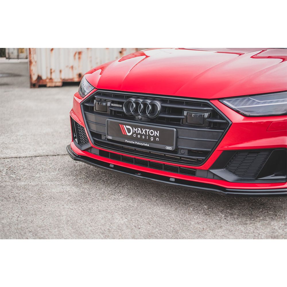 Predný okraj / predný splitter / predný nábeh V.2 pre Audi A7 C8 S-Line od Maxton Design