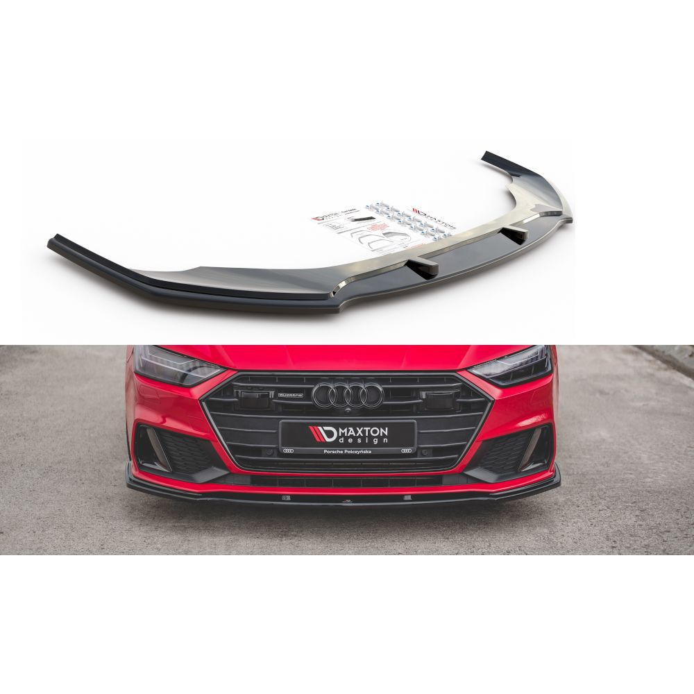 Predný okraj / predný splitter / predný nábeh V.2 pre Audi A7 C8 S-Line od Maxton Design