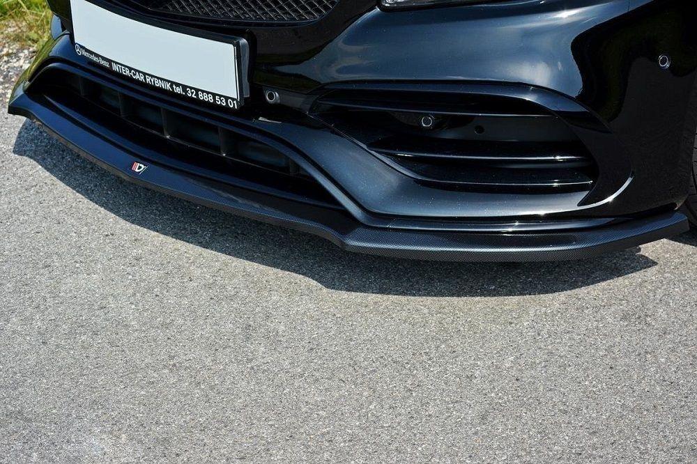 Främre läpp / främre splitter / front approach V.1 för Mercedes Benz A-klass W176 AMG ansiktslyftning av Maxton Design