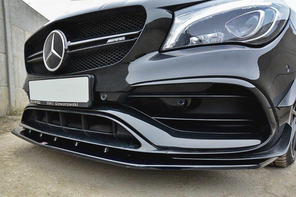 Främre läpp / främre splitter / front approach V.1 för Mercedes CLA A45 AMG C117 Facelift från Maxton Design