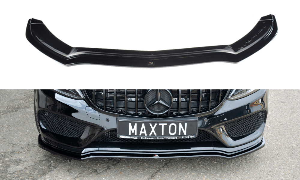 Främre läpp / främre splitter / front approach V.1 för Mercedes Benz C-Klass C43 AMG W205 av Maxton Design