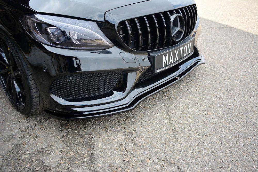 Främre läpp / främre splitter / front approach V.1 för Mercedes Benz C-Klass C43 AMG W205 av Maxton Design