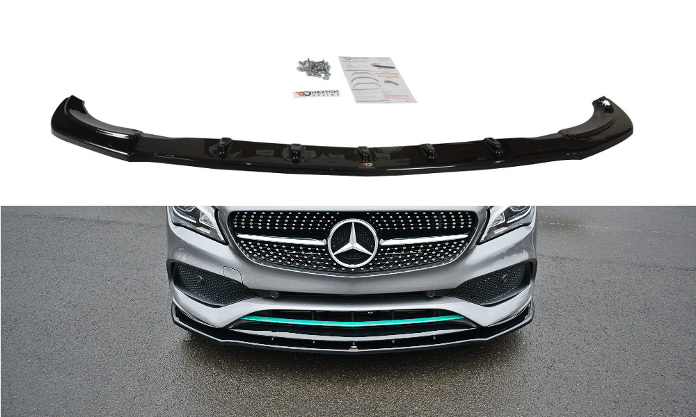 Främre läpp / främre splitter / front approach V.1 för Mercedes CLA C117 AMG-LINE Facelift från Maxton Design