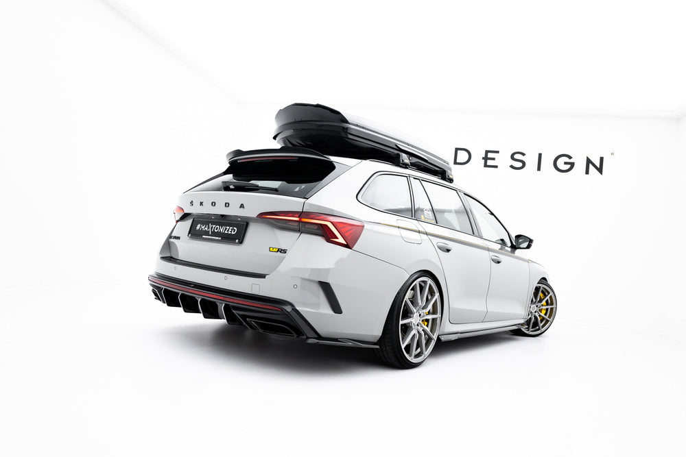 Seitliche Heckdiffusor Erweiterung V.7 für Skoda Octavia RS MK4 Facelift von Maxton Design