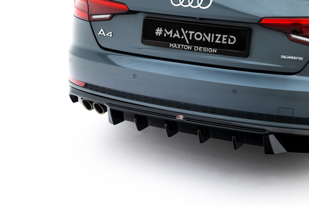 Heckdiffusor V.2 (Doppelflutig Links) für Audi A4 S-Line B9 von Maxton Design