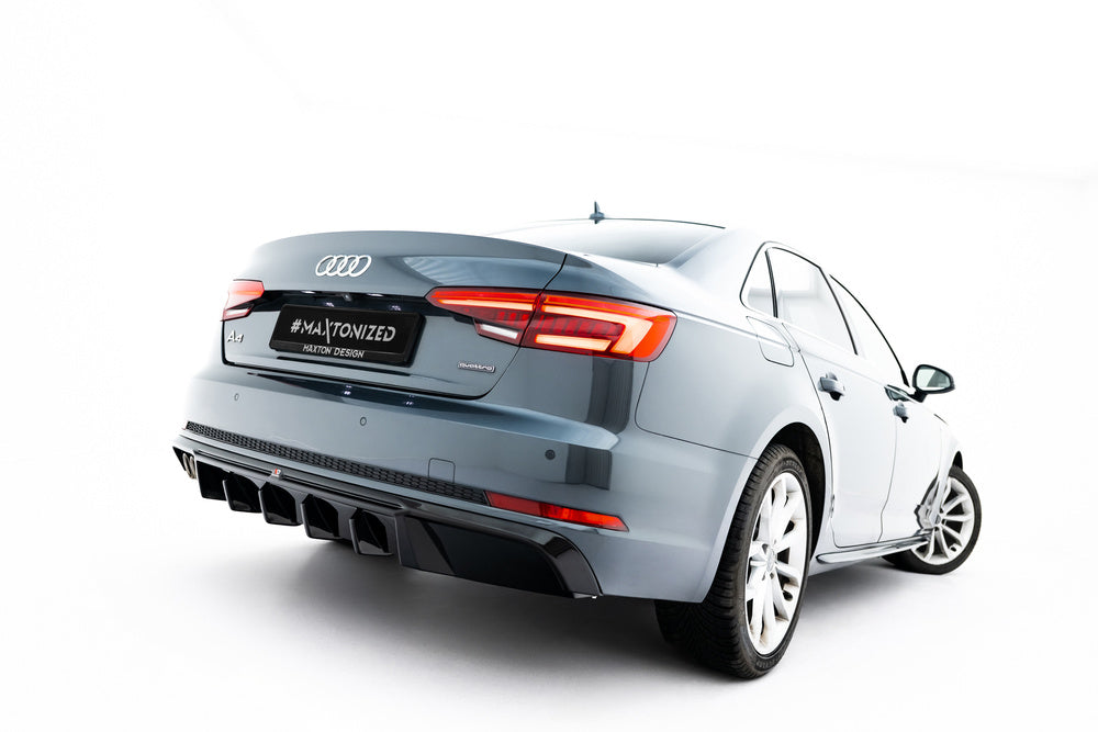Heckdiffusor V.2 (Doppelflutig Links) für Audi A4 S-Line B9 von Maxton Design