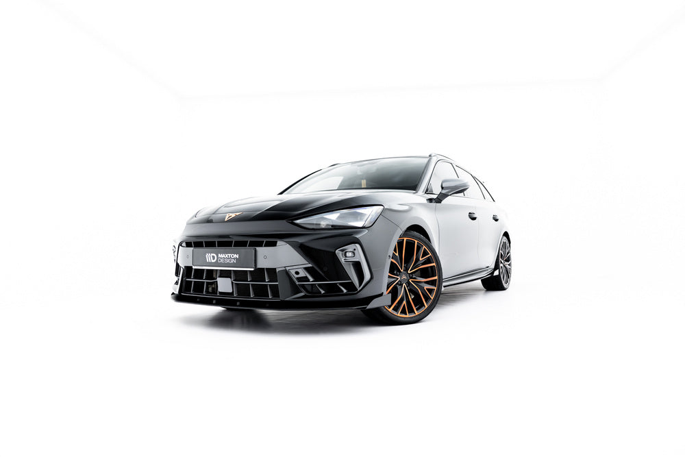 Frontlippe / Frontsplitter / Frontansatz Street Pro mit Flaps für Cupra Leon ST / Hatchback Mk1 Facelift von Maxton Design