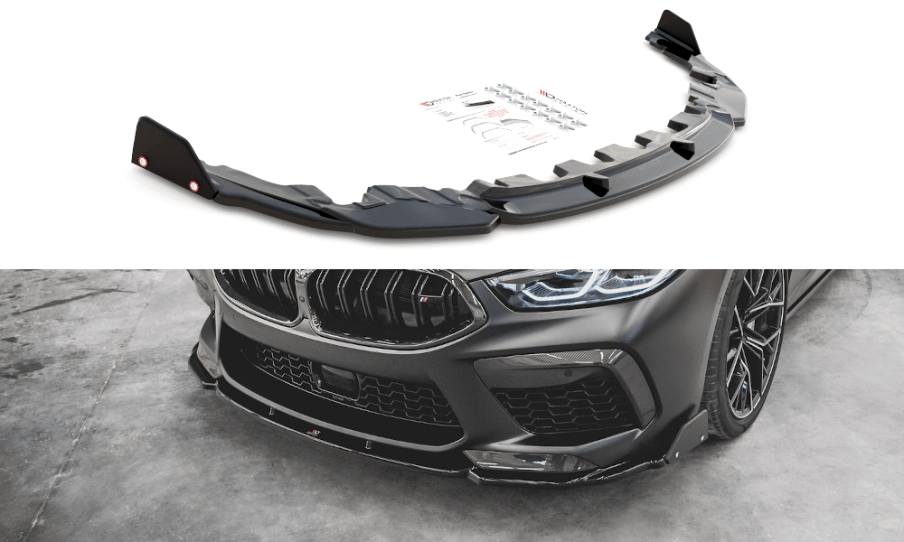 Front Splitter / Cup Schwert / Frontansatz V.1 mit Flaps für BMW M8 Grand Coupe F93 von Maxton Design