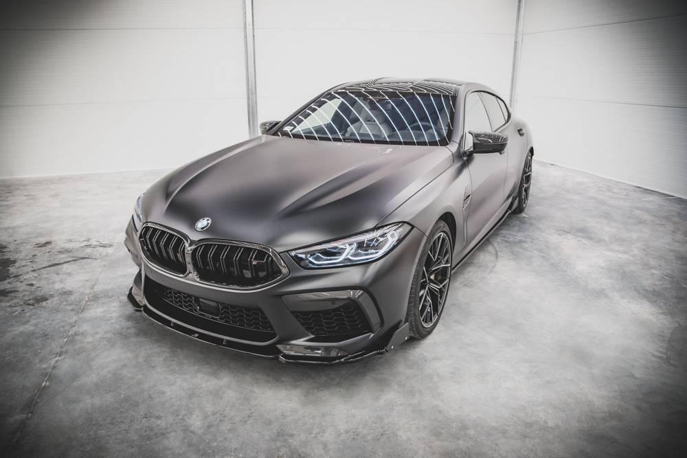 Front Splitter / Cup Schwert / Frontansatz V.1 mit Flaps für BMW M8 Grand Coupe F93 von Maxton Design