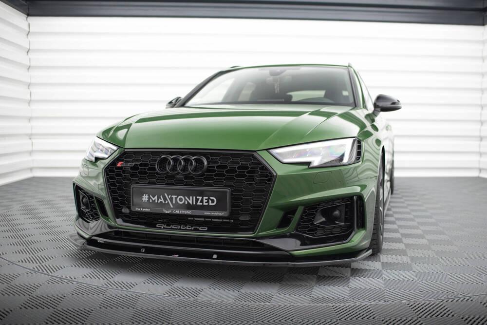 Front Lippe / Front Splitter / front approach V.1 for Audi RS4 B9 by Maxton Design