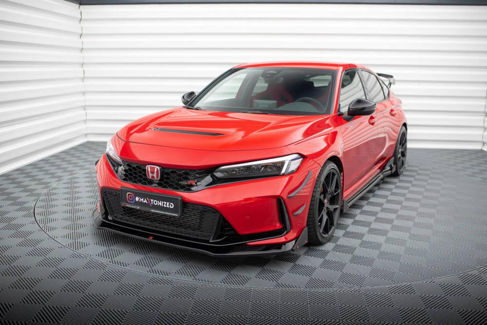 Front Lippe / Front Splitter / Frontansatz mit Flaps für Honda Civic X Sport von Maxton Design