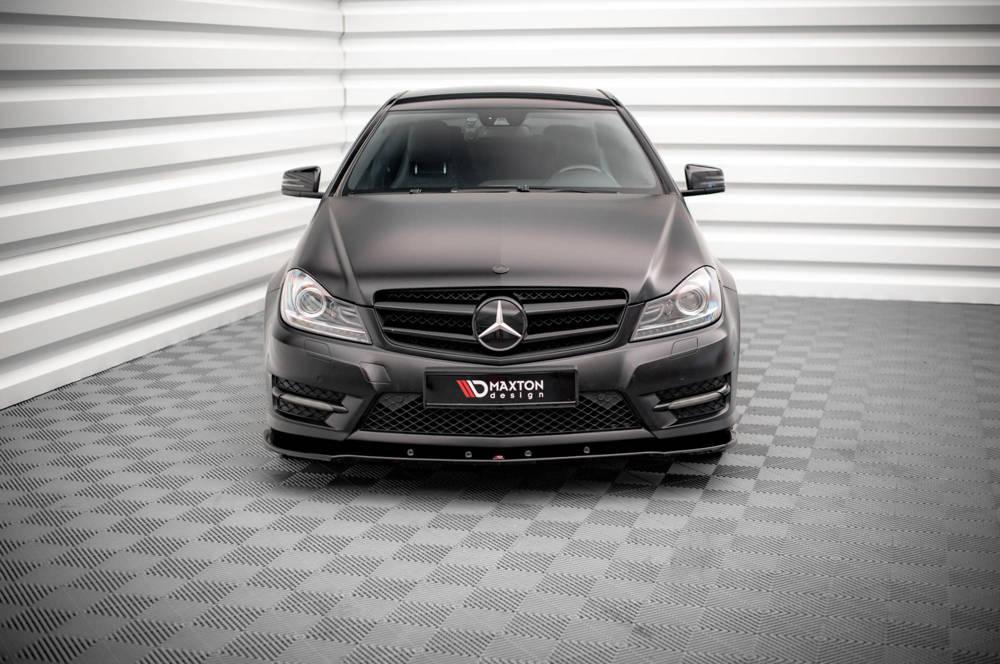 Front Lippe / Front Splitter / Frontansatz V.2 für Mercedes C-Klasse Coupe C204 AMG-Line von Maxton Design