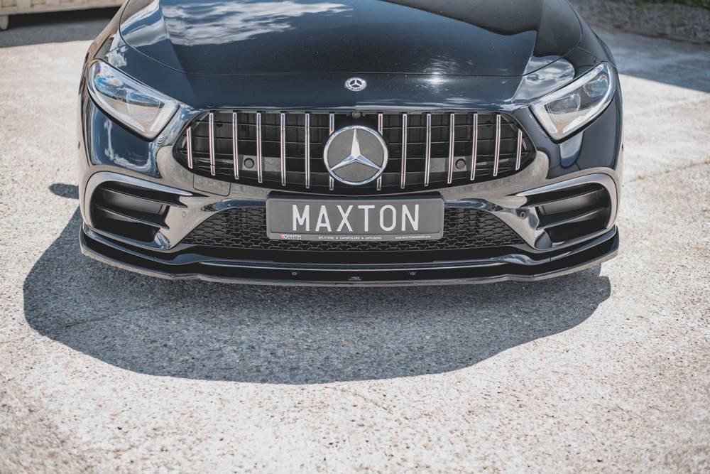 Främre läpp / främre splitter / front approach V.2 för Mercedes-CLS AMG-Line C257 från Maxton Design