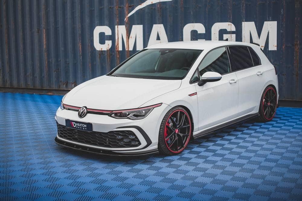 Främre läpp / främre splitter / front approach V.1 för VW Golf 8 GTI från Maxton Design