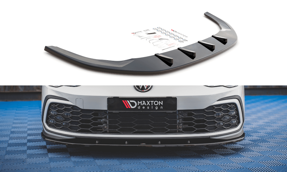 Främre läpp / främre splitter / front approach V.1 för VW Golf 8 GTI från Maxton Design