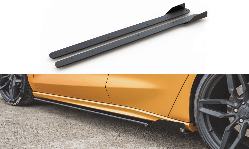 Seitenschweller Erweiterung Racing mit Flaps für Ford Focus ST-Line MK4 von Maxton Design