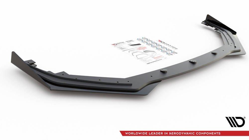 Front Lippe / Front Splitter / Frontansatz Street Pro mit Flaps für Toyota GR Yaris MK4 von Maxton Design
