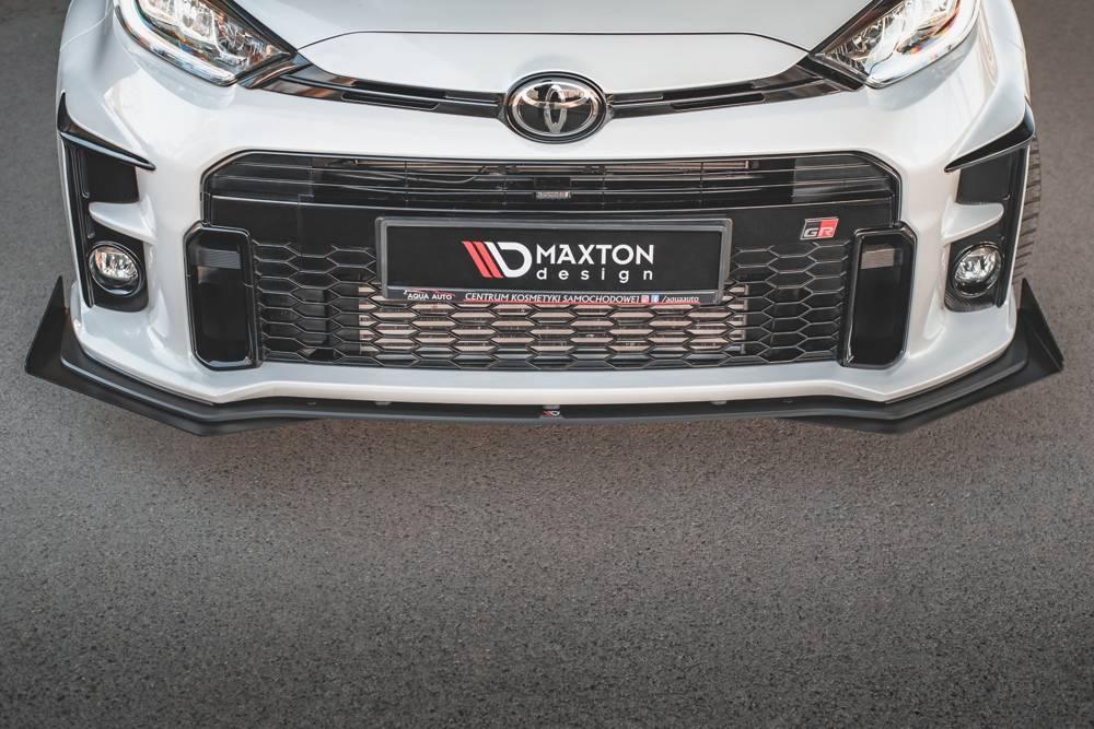 Front Lippe / Front Splitter / Frontansatz Street Pro mit Flaps für Toyota GR Yaris MK4 von Maxton Design
