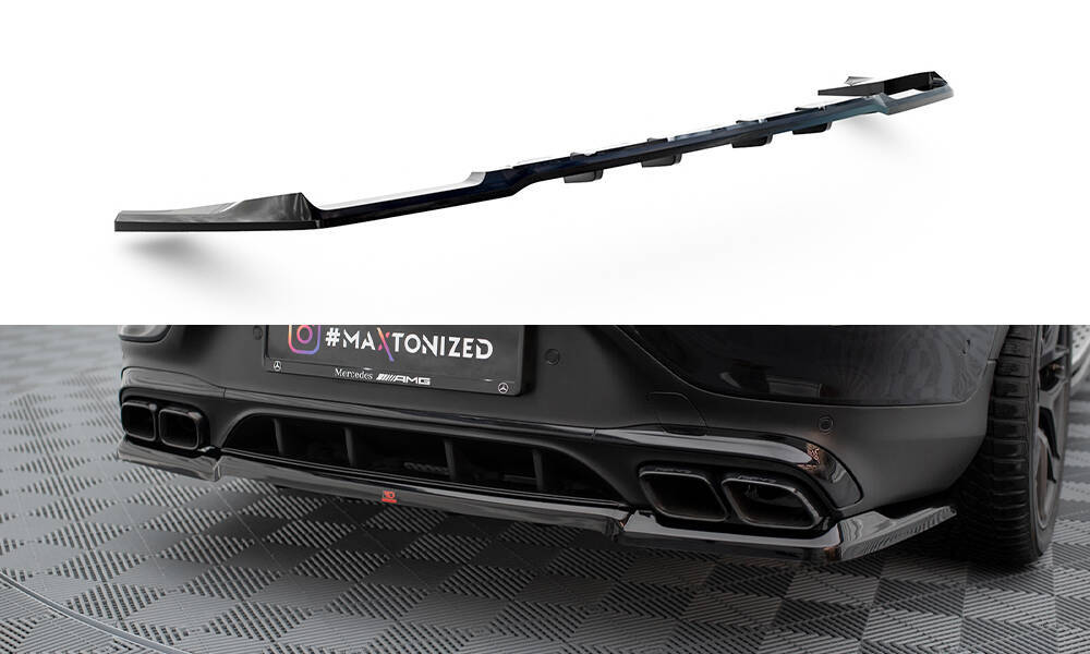 Zentraler Hinterer Splitter für Mercedes-Benz GLC 63 AMG Coupe C253 Facelift von Maxton Design