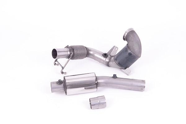 Milltek Downpipe mit 200 Zellen Hi-Flow Sportkat und OPF Ersatzrohr für Polo GTI 2.0 TSI AW ab 2019