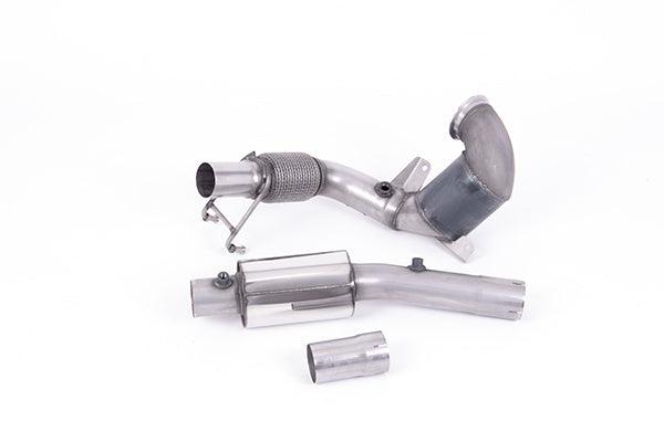 Milltek Downpipe mit 200 Zellen Hi-Flow Sportkat und OPF Ersatzrohr für Polo GTI 2.0 TSI AW ab 2019