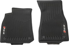 Original Audi RS6 (C8) rubber front floor mats with RS6 logo