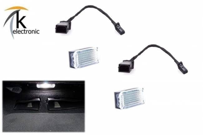 Skoda Octavia 5E Fußraumbeleuchtung hinten Halogen auf LED Nachrüstpaket