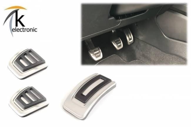 Skoda SuperB 3V Pedalkappen Handschalter in Edelstahl/Alu Optik - UPGRADEMYCAR