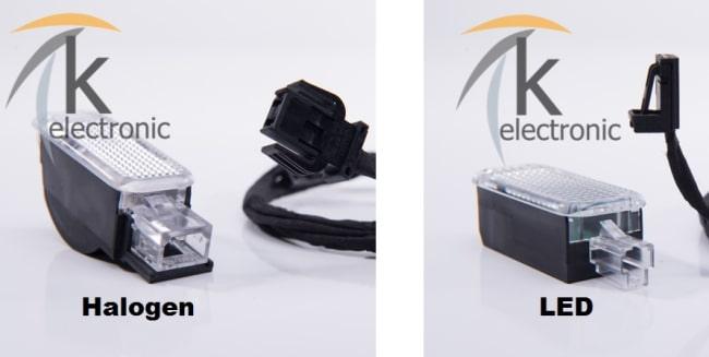 VW Sharan 7N Fußraumbeleuchtung vorne Nachrüstpaket LED Halogen